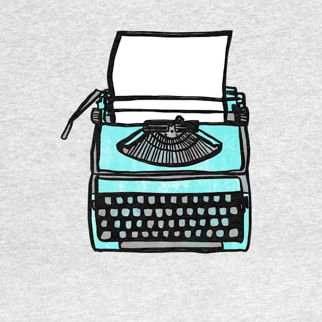 Vintage Typewriter: Old Fashioned Retro Hipster T-Shirt by Tessa McSorley